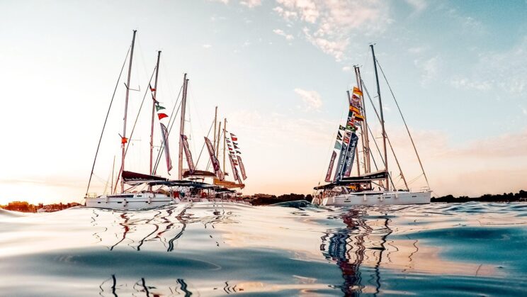 Yachts in harbor